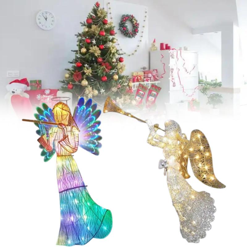 Outdoor Luminous Angel Statue Lights Decoration 2d Lighting Ornament Acrylic