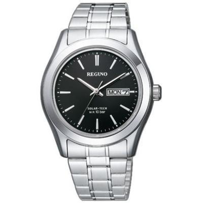 Men's KM1-211-51 ( Watch REGUNO Solar-Tech Men's) Round Watch Silver Stainless Analog