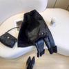 Women's Turn Down Collar Long Sleeve Loose Fit Polyester Fur Patchwork Short Moto Jacket Thick Warm Winter Biker Coat Casual Outerwear