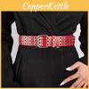 Rock Metal Buckle Belt With Circular Detail And Pin Closure For Youth Fashion And Street Style