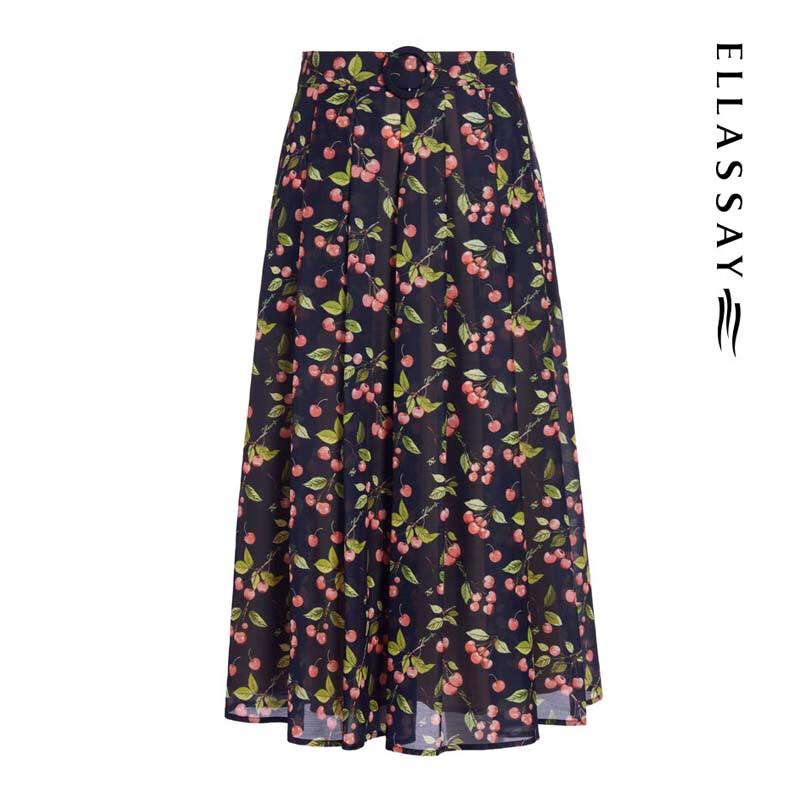ELLASSAY Retro Romantic A-Line Skirt