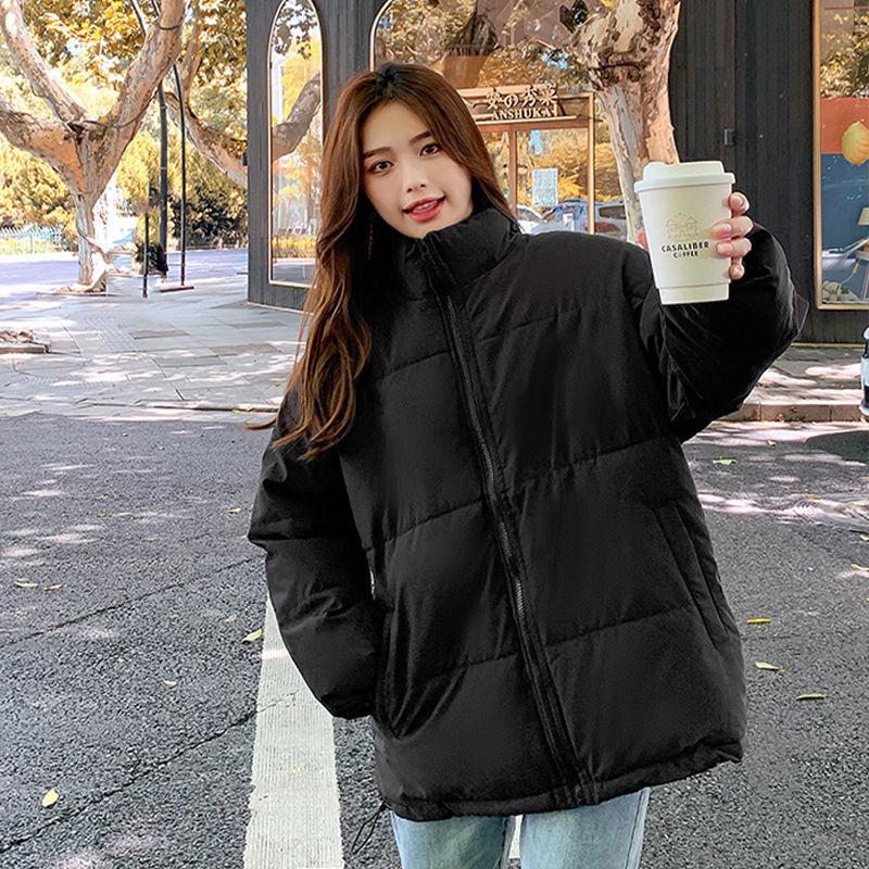 Collar Bread and Clothing Short Cotton-padded Jacket Women's Year New Korean Version of Loose Autumn and Winter Coat Cotton-padded Jacket