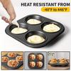 Air Fryer Muffin Pan,Non-Stick Small Oven Cupcake Baking Pan,Carbon Steel Round Muffin Tin Bakeware Cake Mould for Egg Muffin