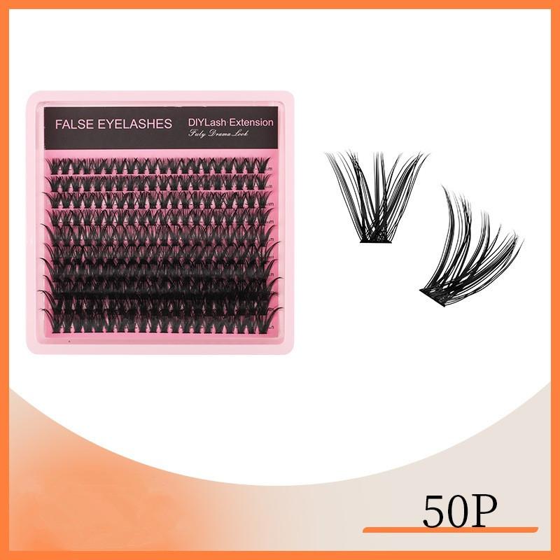 Volume Wispy Lash Clusters Fluffy D Curl 8 to 16mm Mink Eyelash Extensions for Party and Daily Wear