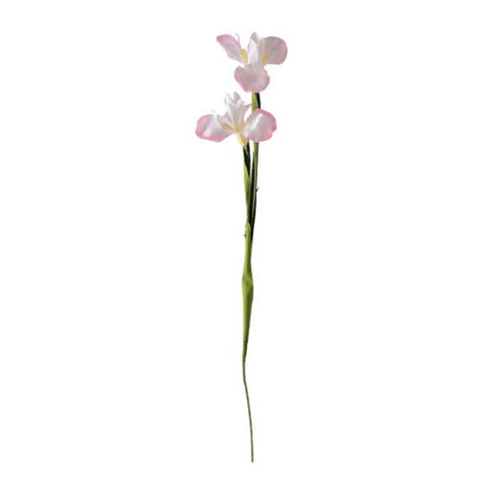 Artificial Iris Flower 2 Heads Faux Silk Flower Bouquet Long Stem Fake Iris Flowers for Floral Arrangements Table Centerpiece Party Wedding Decor