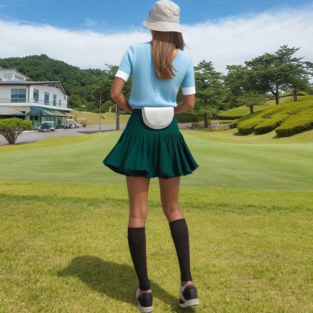 Range Finder Golf Waist Bag with Belt PU Leather Golf Rangefinder Bag Ball Storage Soft Inner Golf Rangefinder Case Golf Storage