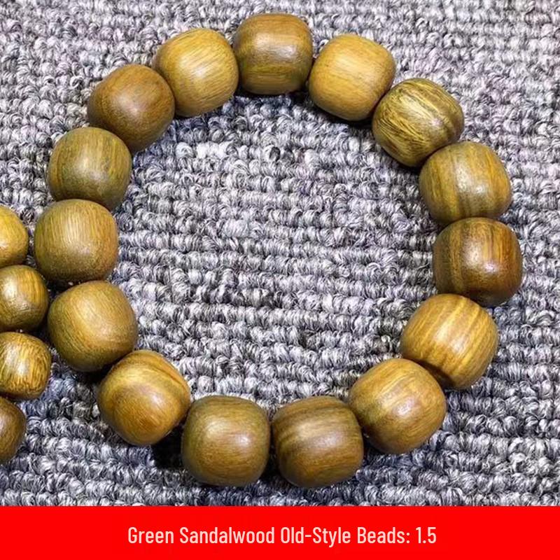 Argentinisches Grünes Sandelholz Buddhistisches Gebetsperlenarmband für Männer und Frauen