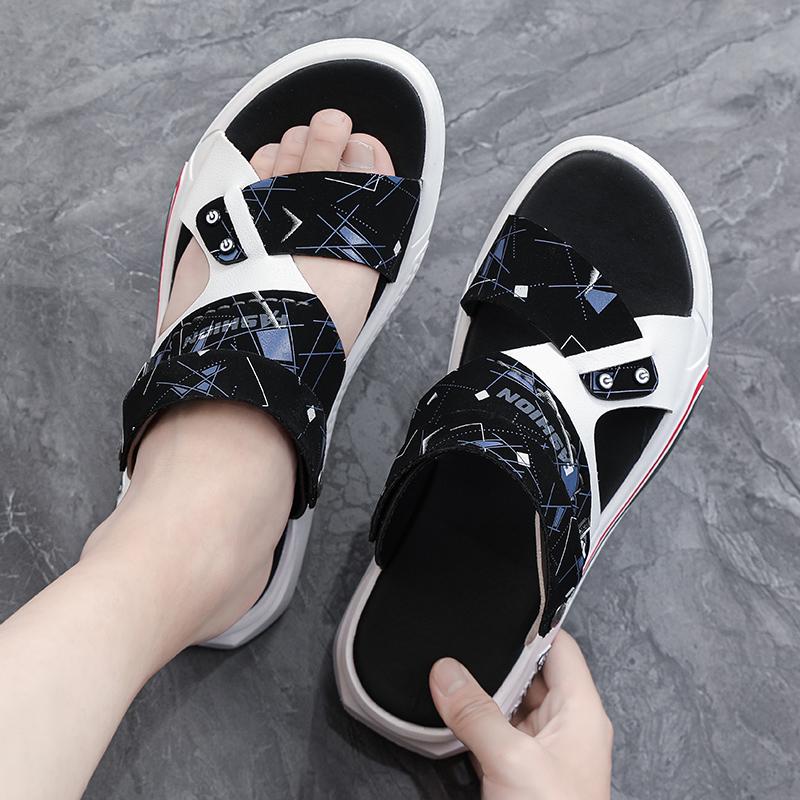 Fashion CYYTL Summer Mens Slippers Casual Shoes Beach Sandals Outdoor Slides Leather Walking Comfort Designer Fashion Lightweight Luxury