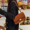 Matná semišová taška na reťazke, dámska taška na jedno rameno z pravej kože v tvare diamantu, prémiový vzhľad, malá štvorcová crossbody taška Tonle