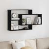 Wall Shelf Oak Black 104 x 20 x 58.5 cm Engineered Wood
