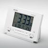 Seiko Clock Alarm Automatic Temperature Visible at White SQ778W SEIKO Clock, Illumination, Radio-Controlled, Digital, Calendar, Display, Night, Pearl,