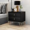 Light Luxury Italian Wooden Nightstand - Modern Drawer Chest for Bedroom Storage