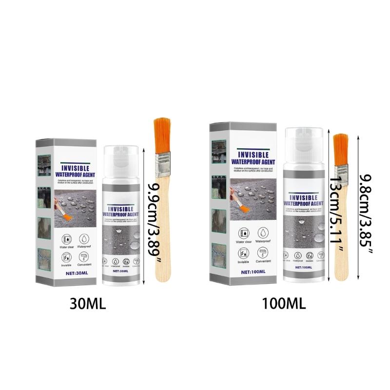 Invisible Waterproof Agent Durable Sealant Solution 30/100ml for Bathroom Tiles