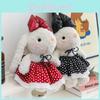 Bow Lop Ear Flower Dress Cartoon Ornament Plush Toy Car Keychain Backpack Girl