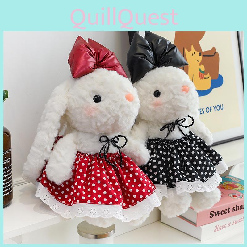 Bow Lop Ear Flower Dress Cartoon Ornament Plush Toy Car Keychain Backpack Girl