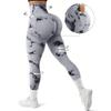 Naked tie-dye side pocket autumn and winter yoga pants for women, high waist, hip lift and tight sports fitness pants, yoga clothes for women