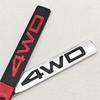 3D Zinc Alloy Logo V6 4WD Car Letters Rear Trunk Badge Sticker Emblem For Toyota Prado Land Cruiser 4Runner Auto Accessories