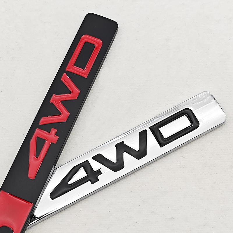 3D Zinc Alloy Logo V6 4WD Car Letters Rear Trunk Badge Sticker Emblem For Toyota Prado Land Cruiser 4Runner Auto Accessories