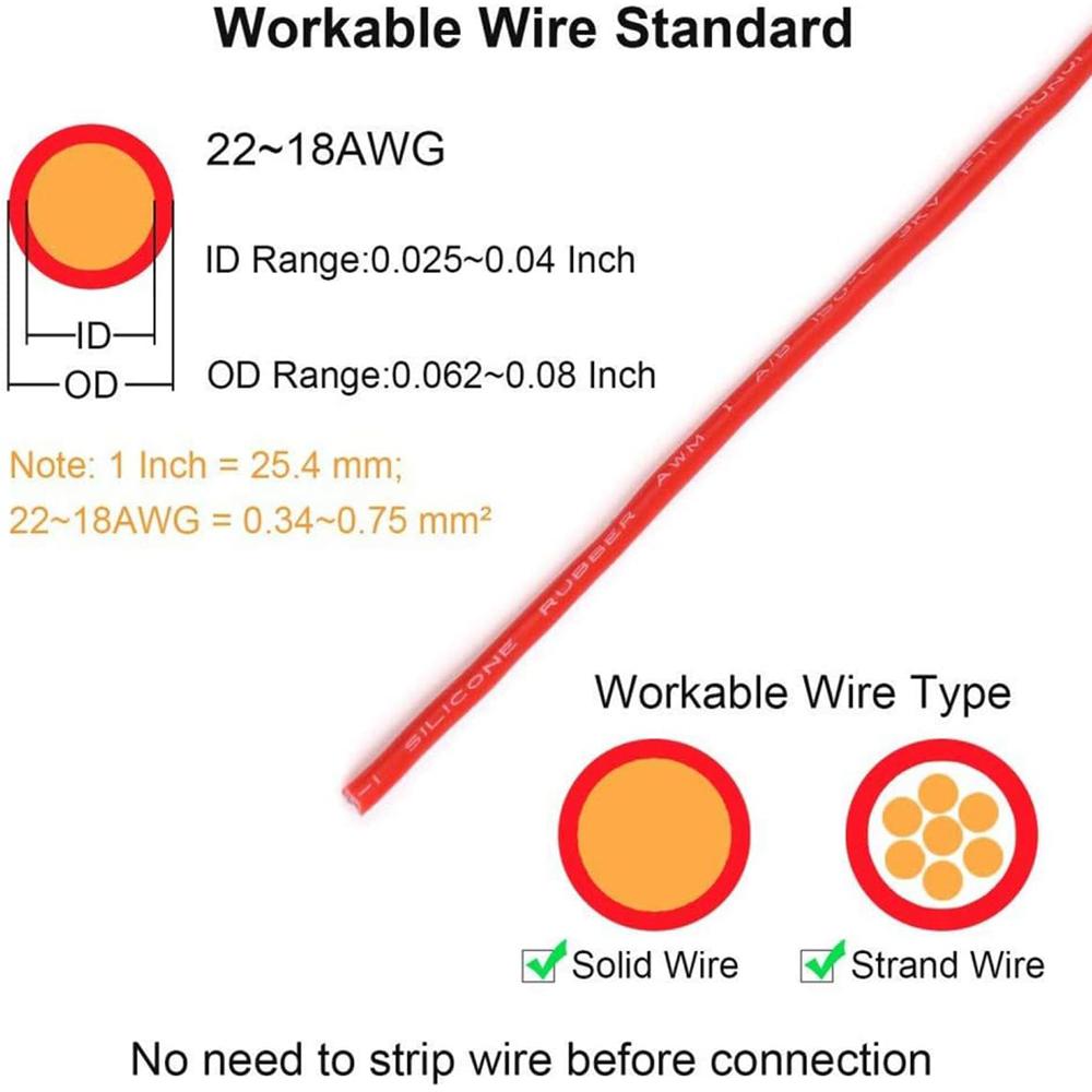 10 buc. Conector de sârmă cu 2 pini, 3/2 căi, sârmă compactă universală, conectori de tip T Tap I, conexiune cablu electric, auto-dezipare