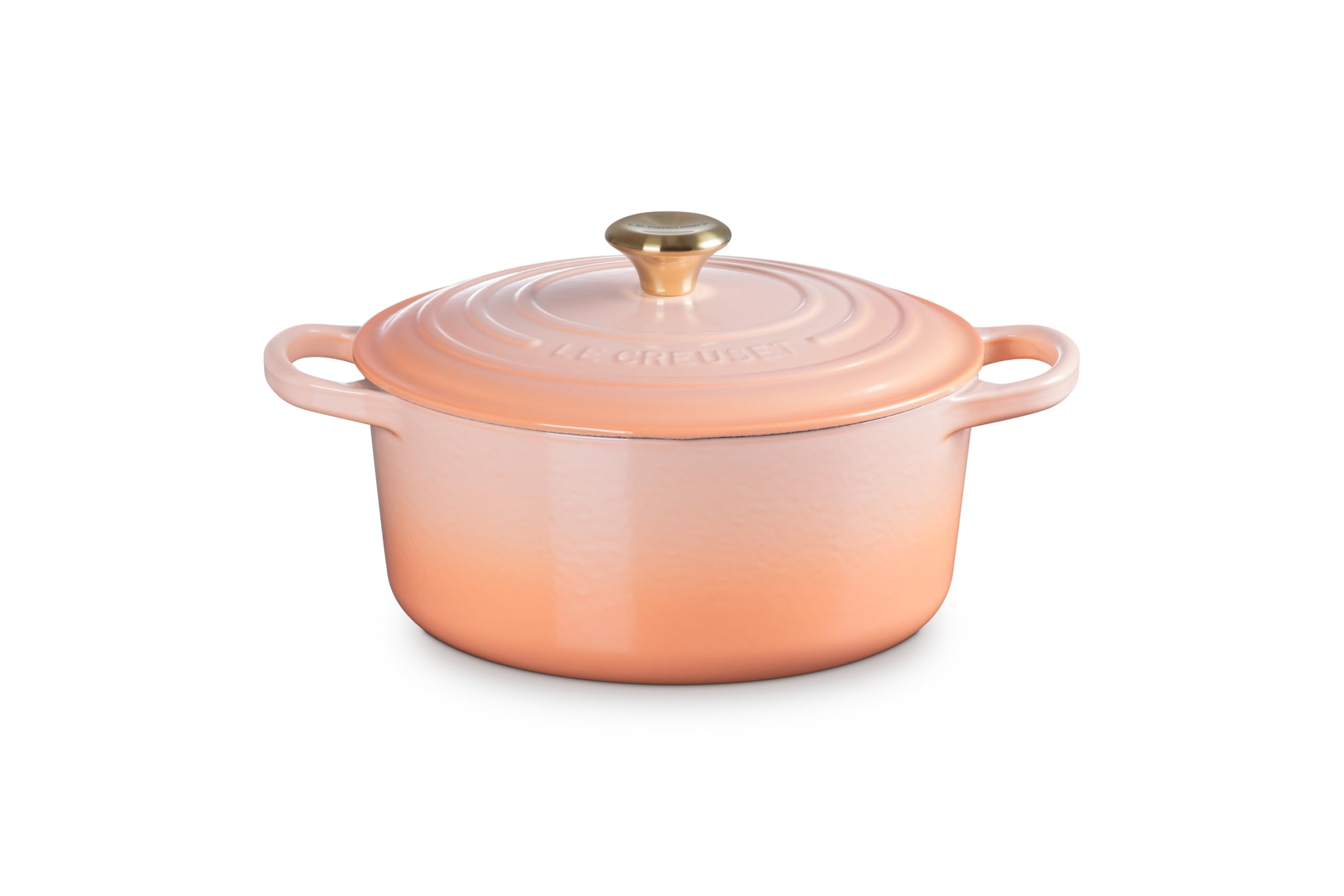 

Le Creuset Cast Enamel Pot Signature Cocotte Ronde 22 cm Peche Gas IH Oven Compatible Japanese [Authorized Product]
