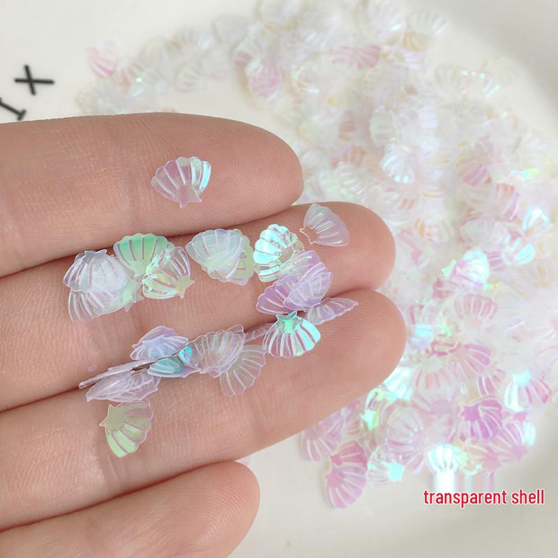 10g Gold Star & Flower Sequin Glitter Beads for DIY Crystal Mud & Nail Art