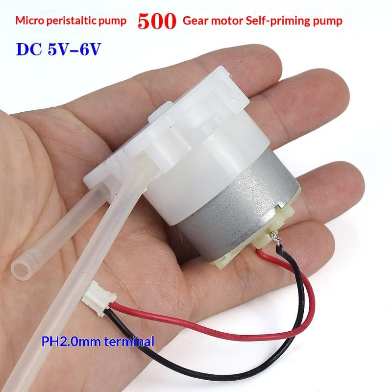 

1Pcs Dc 5V 6V 500 Metal Brush Geared Motor Micro Peristaltic Pump Dosing Liquid Water Squeeze Pump For Lab Ink Sampling Pump one size