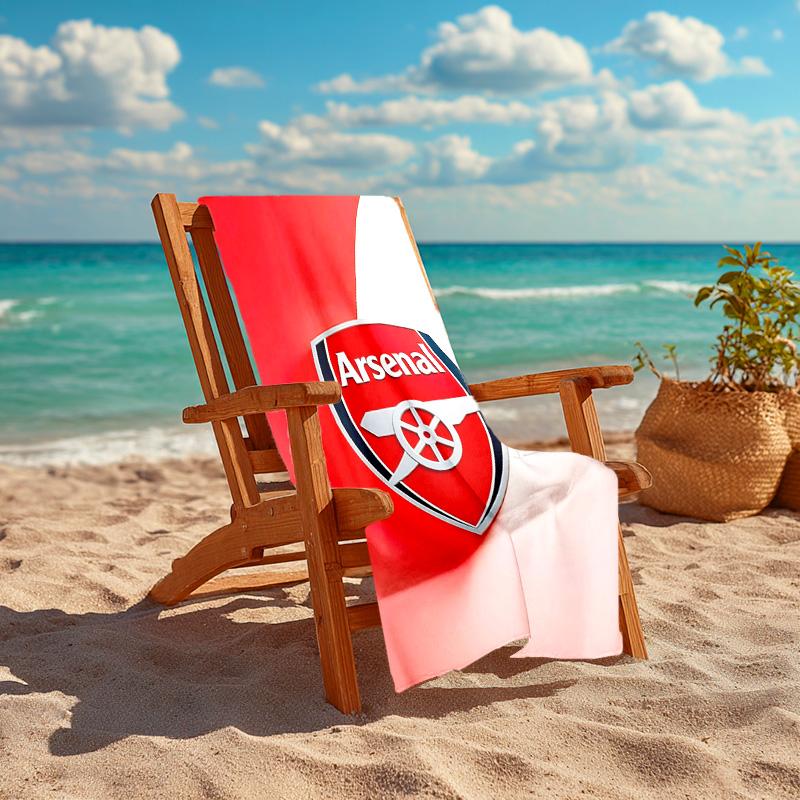 1pc A-Arsenal Beach Towel, Comfortable and Thick, and Swimming/Bath/Picnic/Camping Towel, Suitable for Seaside Beaches