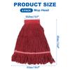 6Pcs Commercial Mop Head Replacement, Cotton String Mop Head, Wet Cleaning Mop Head Refills for Home, Industrial Commercial Use