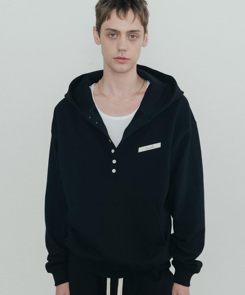 Tailor Cotton Sweat Hoodie Black