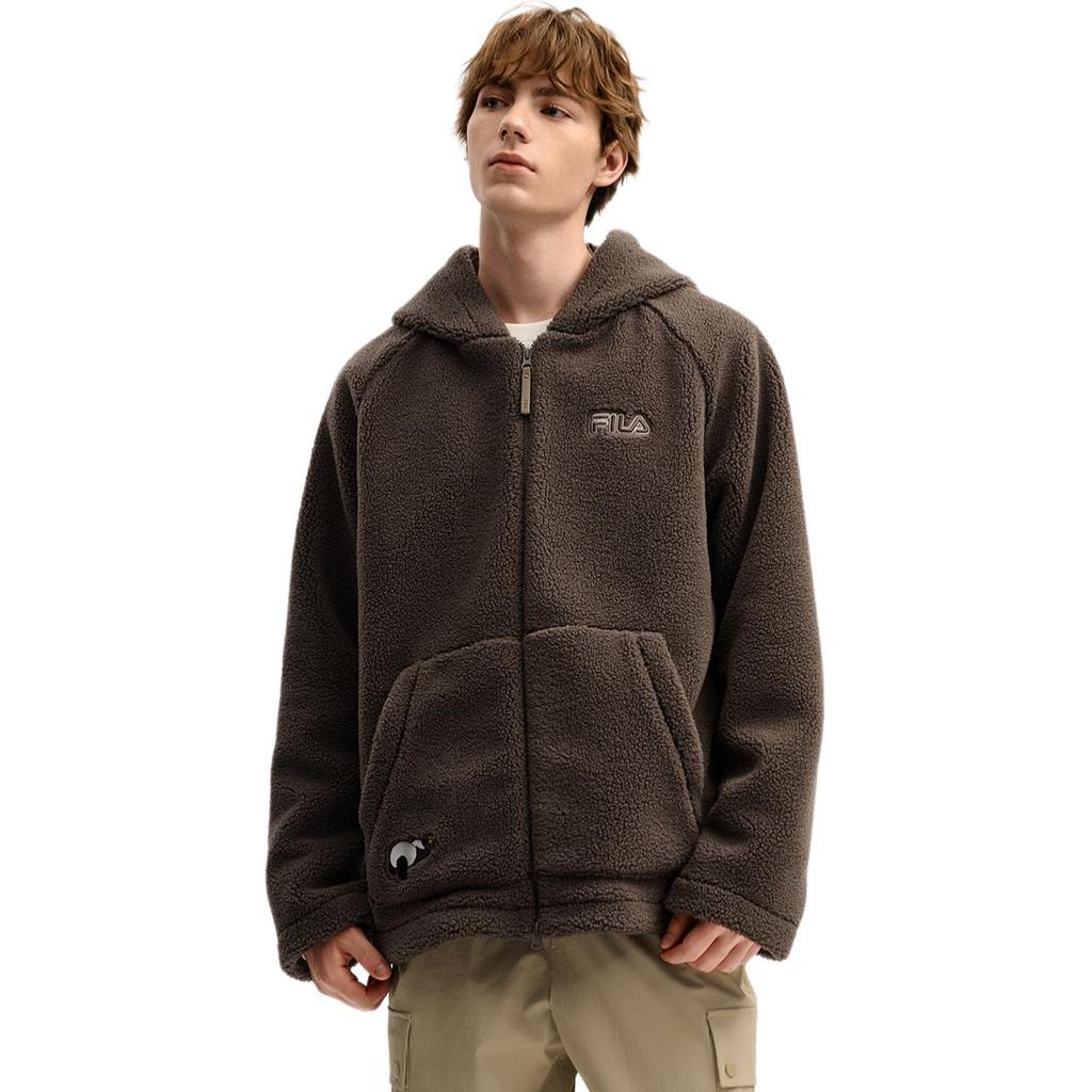 New FILA HERITAGE Velvet feel Coat Unisex F51U548502F-BN