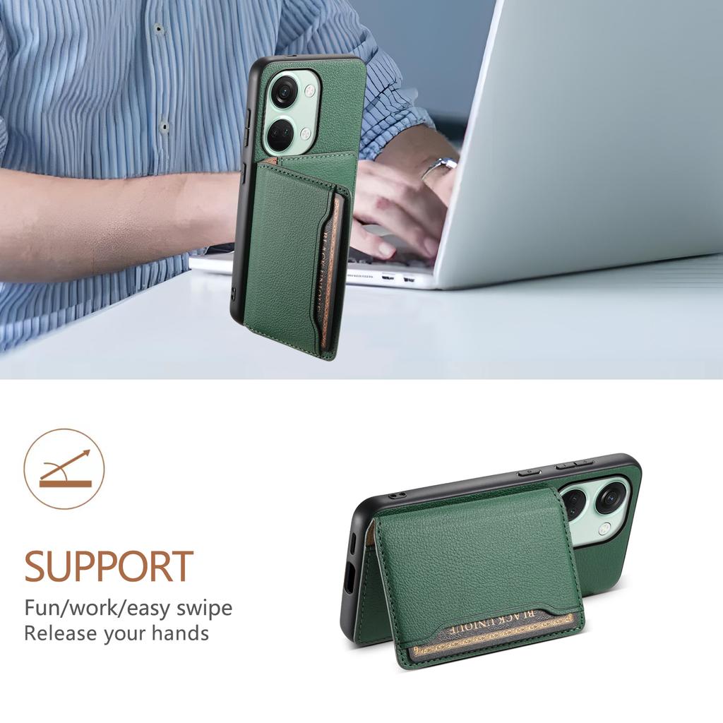 For OnePlus Ace 2V/Nord 3 5G Phone Case Leather+PC+TPU Card Slot Protective Shell