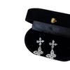Elegant Zircon Butterfly Metal Stud Earrings - Light Luxury, Trendy & Fashionable Women's Ear Ornaments