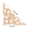 4Pcs Carved Wood Onlays Flower Design Solid Wood Applique Decorative Trim for Furniture Molding Corner Elegance Upgrade