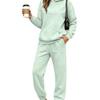 Europäischer & Amerikanischer Damen Herbst/Winter 2-teiliger Casual Hoodie Sweatshirt und Sweatpants Set