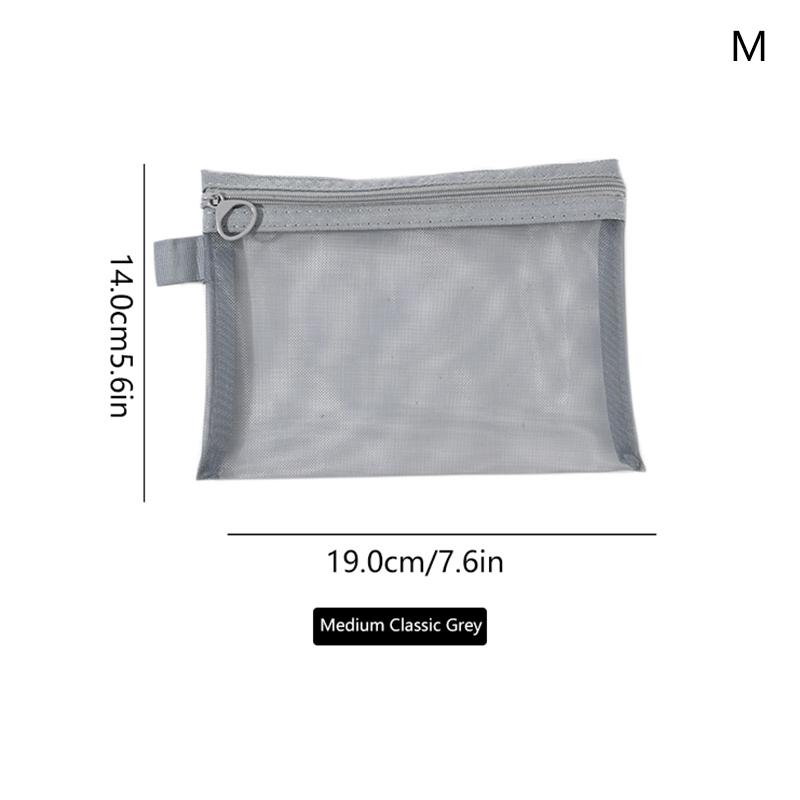 

Большая вместимость портативная косметичка для путешествий на открытом воздухе прозрачная сетчатая сумка для хранения вещей домашняя органайзерная сумка M