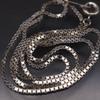 Used B420 Vintage STERLING SILVER925 Engraved Necklace Venetian Chain Design Silver