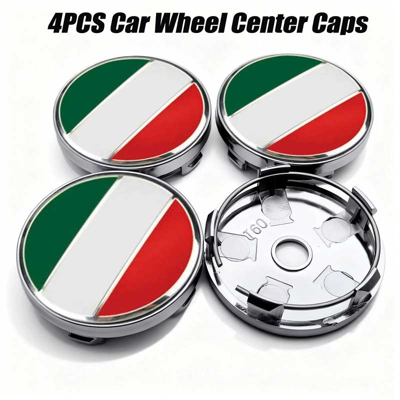 4Pcs 56mm 60mm Car Wheel Center Hub Caps Italy Badge Rim Cover Sticker For BMW VW HONDA FORD MAZDA AUDIKD0