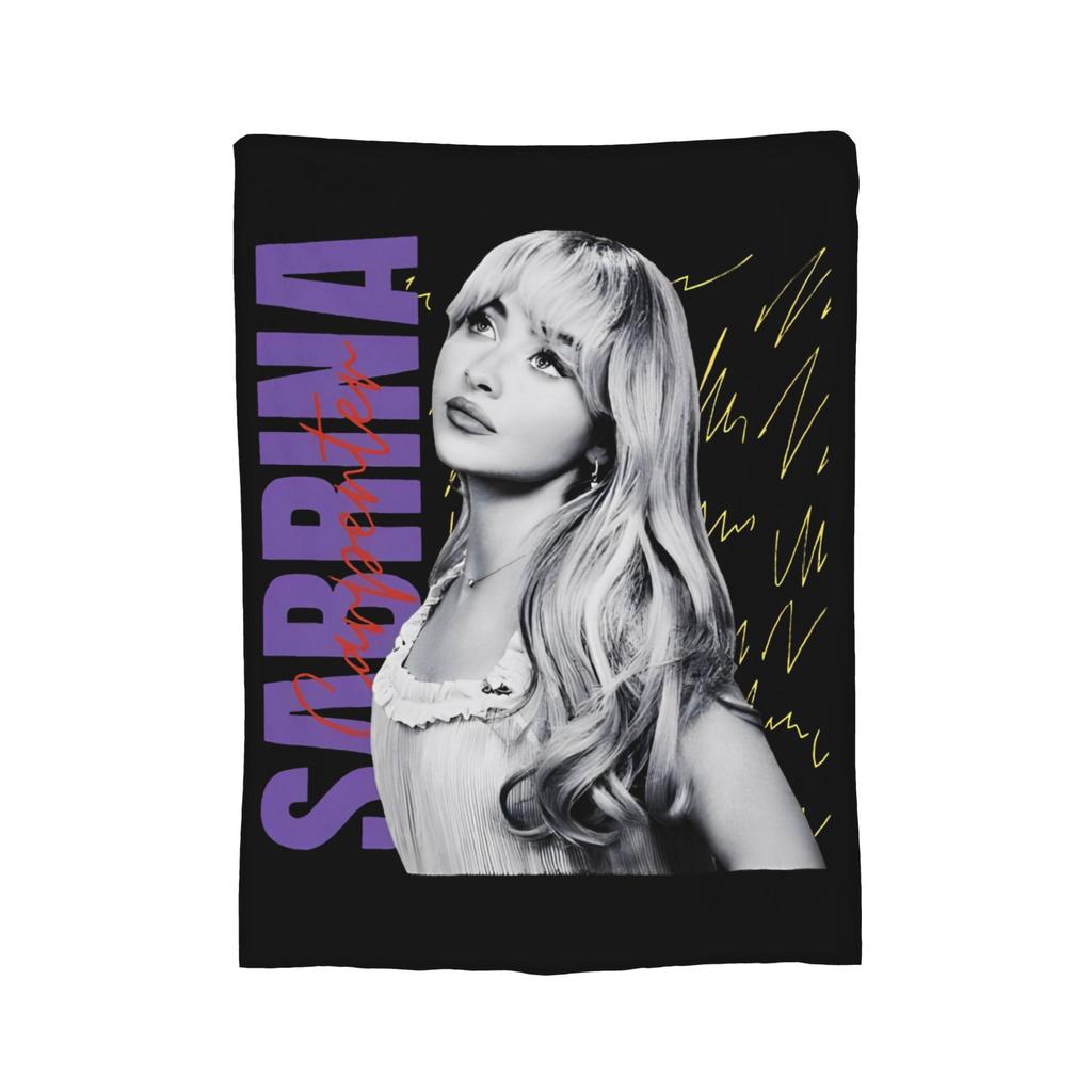 Sabrina Carpenter Blanket Fleece Spring/Autumn Portable Lightweight Throw Blanket for Bedding Travel Plush Thin Quilt