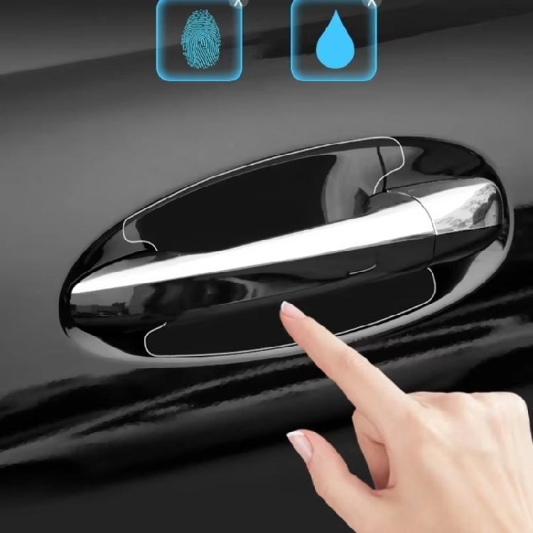 Car Exterior Door Handle Protector Transparent PVC Film Scratch Resistant Layer Easy Application For Sedans SUVs Trucks