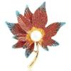 Korean-Style Maple Leaf Brooch: Elegant Drip Oil Pin for Women’s Fashion.