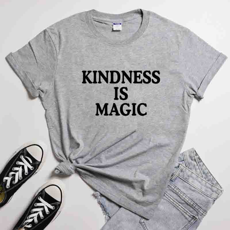 Kindness Is Magic Tshirt Casual Unisex Positivity Inspirational Tshirt Funny Unisex Be Kind Christian Cotton Top Tee