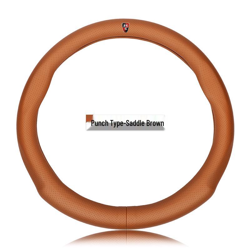 Genuine Leather Steering Wheel Cover for Roewe RX5, RX3, RX8, I5, I6, 350, 550, 360, E5, E6 - Sport Edition