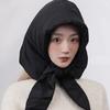 The Cap Hooded Padded Scarf Muffler C1 Black