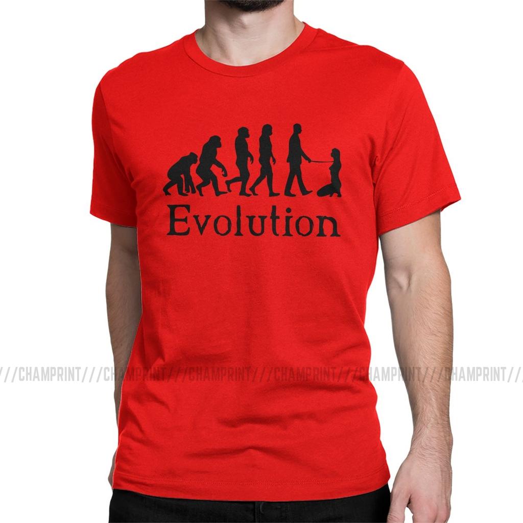 Mens BDSM Dominant Evolution T Shirt Submissive Slave Play Sexy Sub Pure Cotton Clothes Casual Round Neck Tees Printing TShirt