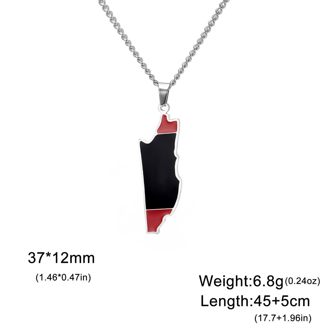 

Drip Oil North America 12 Countries Map Necklaces Stainless Steel Fashion Haiti Mexico Aruba Nicaragua Flag Jewelry Gift