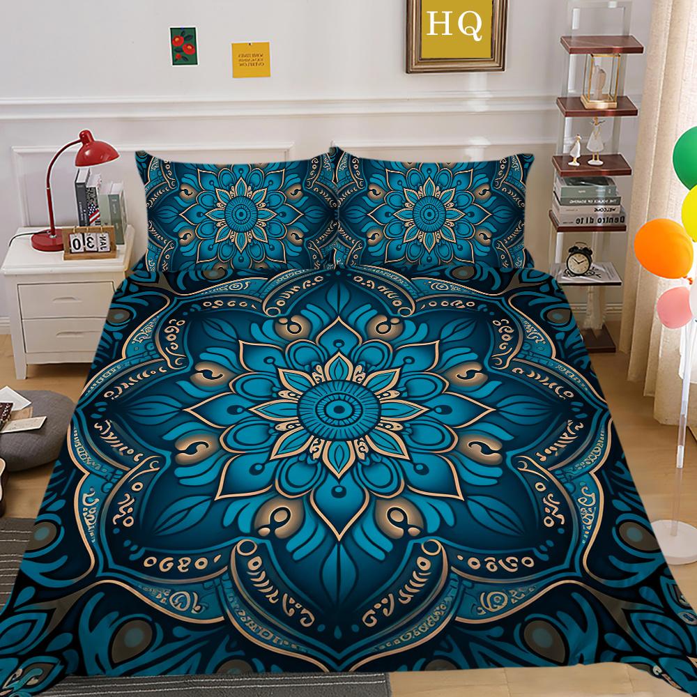 Comforter Cover Set 3D Paisley Printing High Quality Children Home Bedclothes Full Size Quilt Cover Set