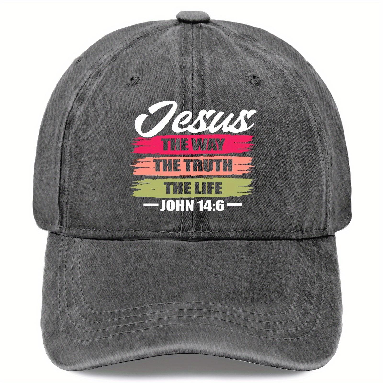 

Jesus The Ways Truths Life Johns 14 6 Hat for Women Vintage Washed Baseball New Years Gift Hats Ships Next Day Adjustable