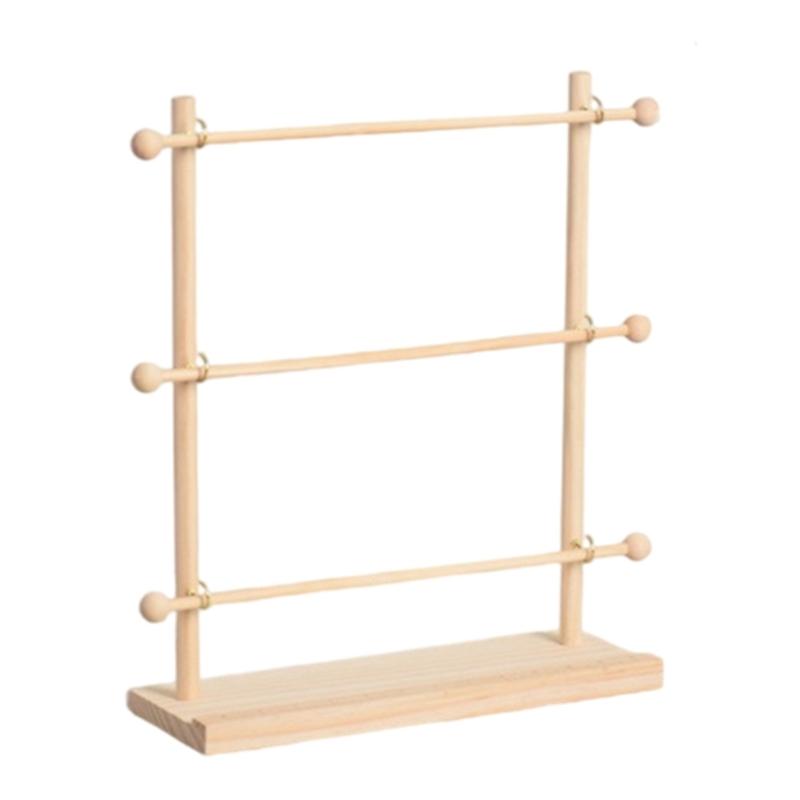 

3 Tiers Ribbon Holder Crochet Yarn Holder Ribbon Storage Organizers Rack Yarn Dispenser Knitting Supplies for Craft 1