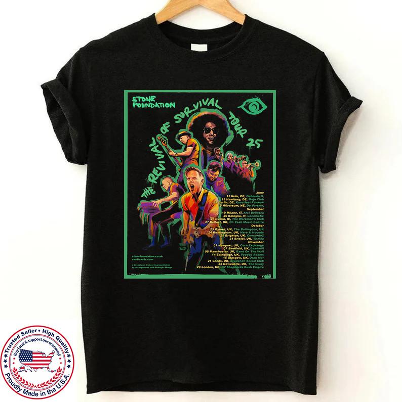 Stone Foundation The Revival Of Survival Tour T Shirt Full Size S-5XL Unisex T-Shirt XL