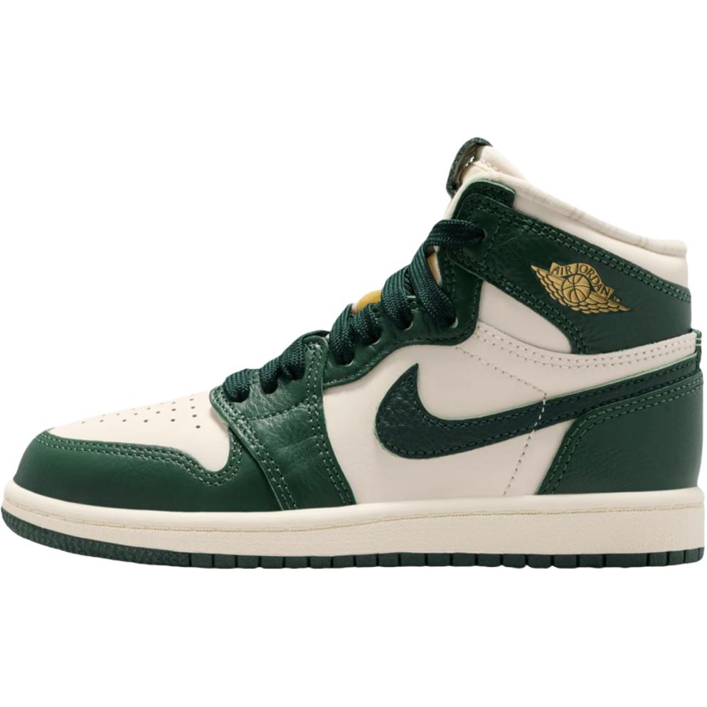 Air Jordan 1 Retro High OG PS Pale Ivory Fir Kids Sneakers Green Coconut-Milk Pro-Green FD2597-101